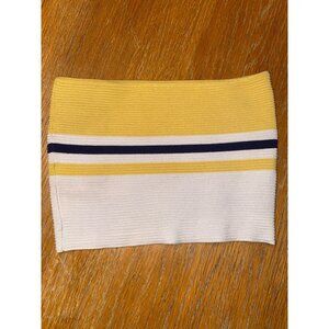 Yellow & White Kendall & Kylie Striped Tube Top